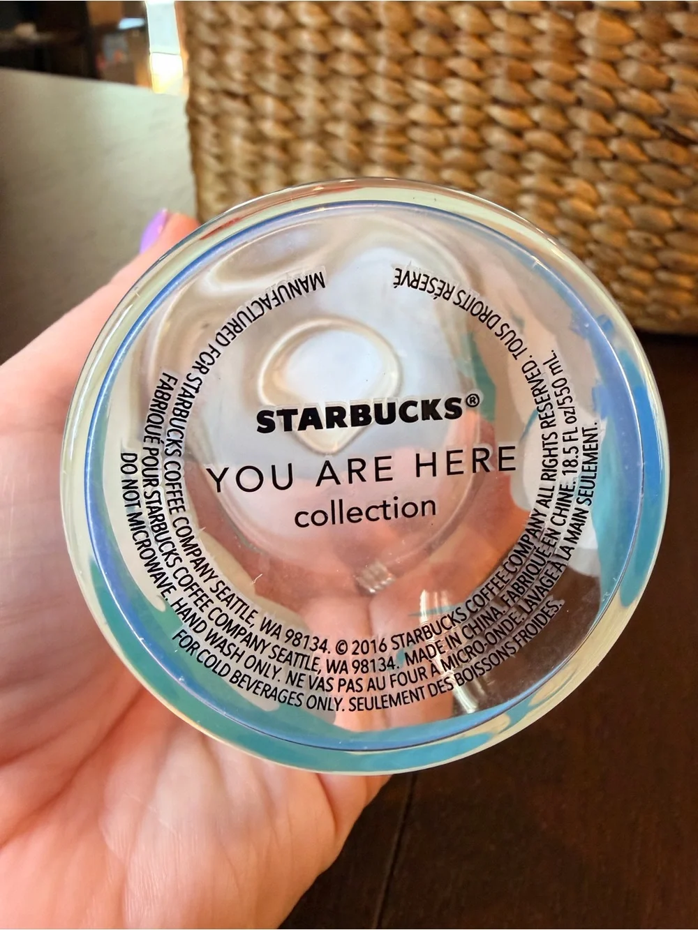 Starbucks “You Are Here Collection” San Francisco Clear Glass Bottle